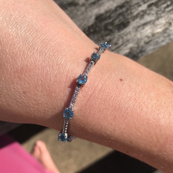 Zales Jewelry - ***SOLD***Zales Blue Topaz Tennis Bracelet
